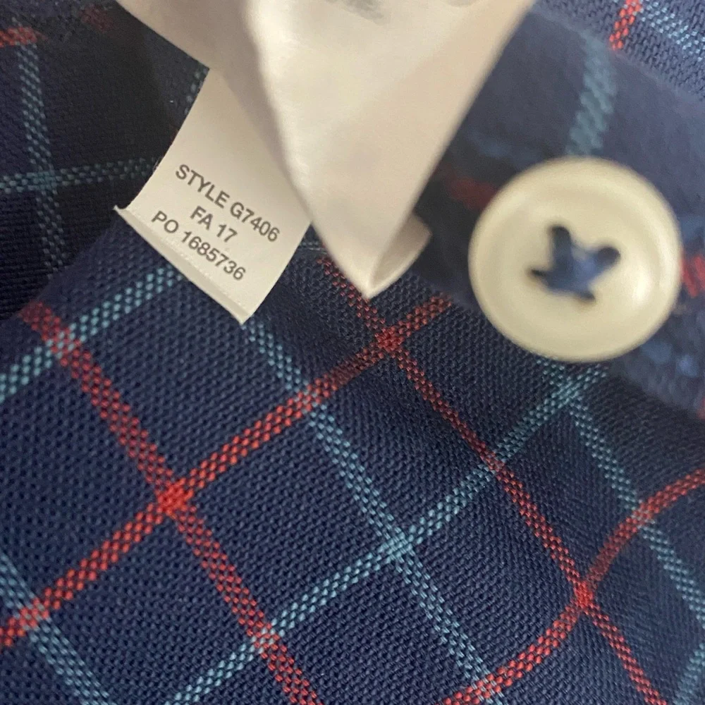 J. Crew Men's Oxford Red and Blue Plaid Shirt $128